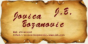 Jovica Božanović vizit kartica